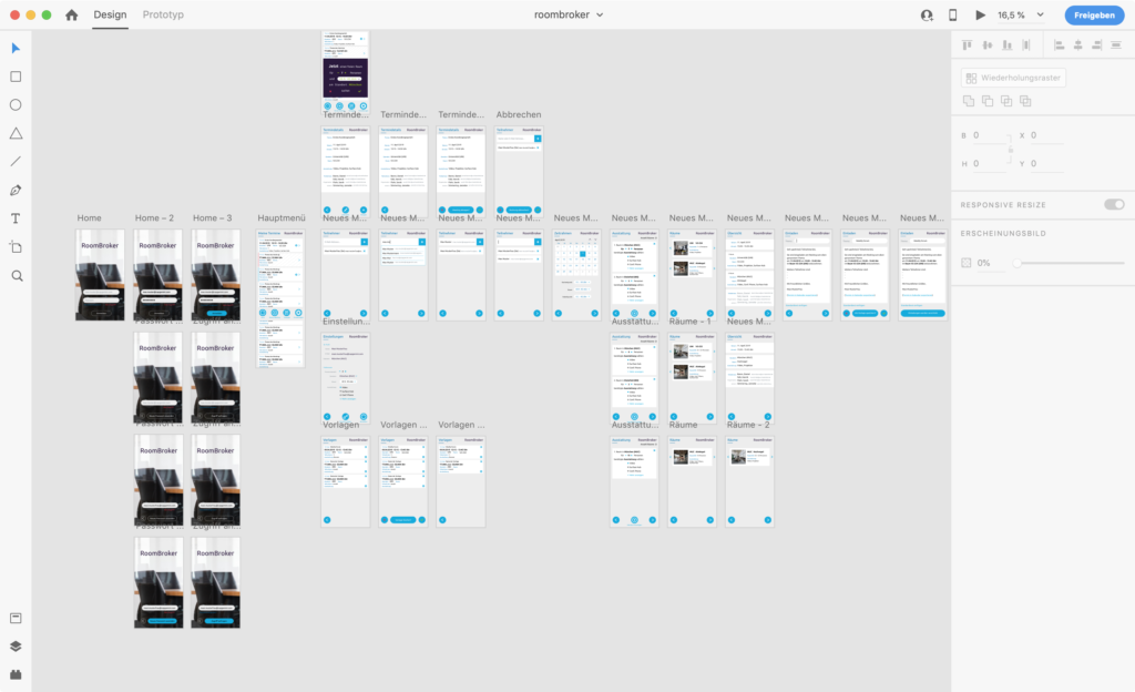 Screenshot of Adobe XD